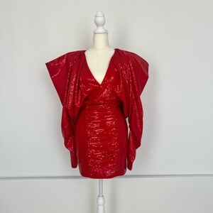 Elegant Red Sequin Dress